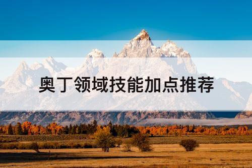 奥丁领域技能加点推荐
