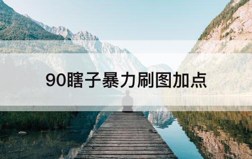90瞎子暴力刷图加点