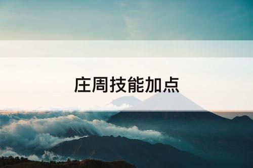 庄周技能加点