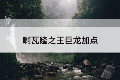 啊瓦隆之王巨龙加点