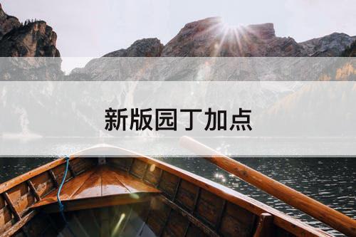 新版园丁加点