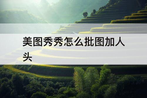 美图秀秀怎么批图加人头
