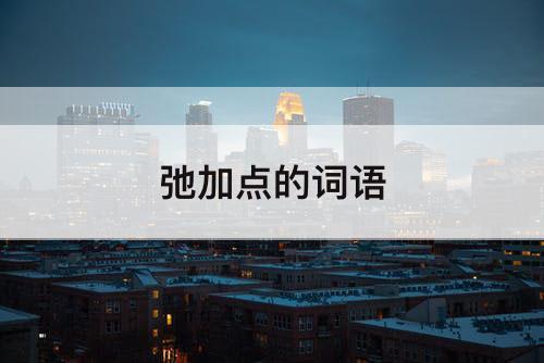 弛加点的词语