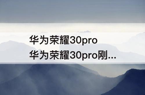 华为荣耀30pro 华为荣耀30pro刚上市多少钱