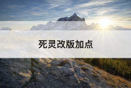 死灵改版加点