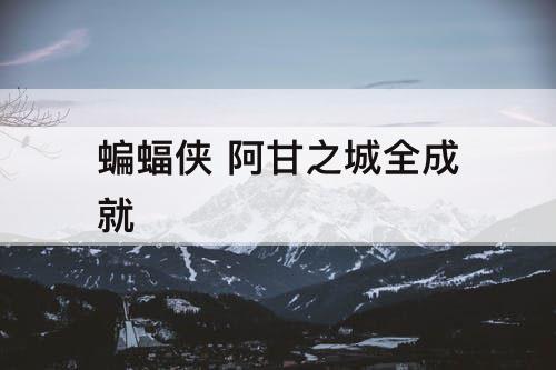 蝙蝠侠 阿甘之城全成就