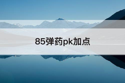 85弹药pk加点