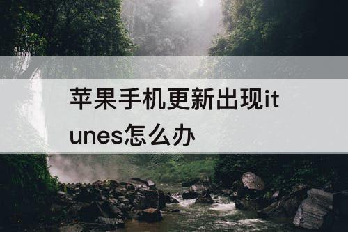 苹果手机更新出现itunes怎么办