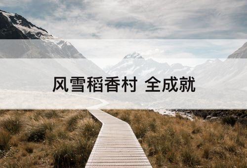 风雪稻香村 全成就