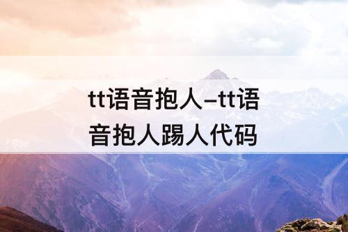 tt语音抱人-tt语音抱人踢人代码