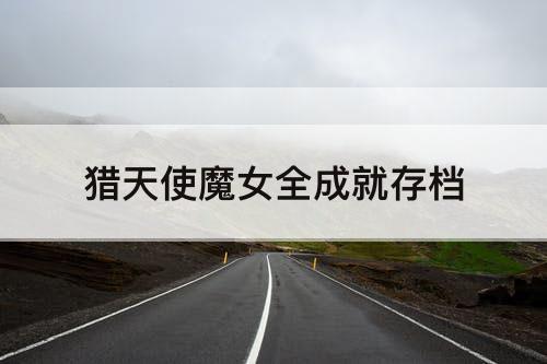 猎天使魔女全成就存档