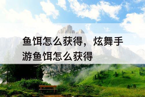 鱼饵怎么获得，炫舞手游鱼饵怎么获得