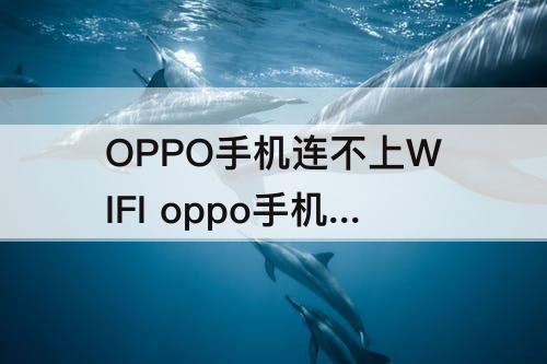 OPPO手机连不上WIFI oppo手机连不上wifi是怎么回事别人的确能连上