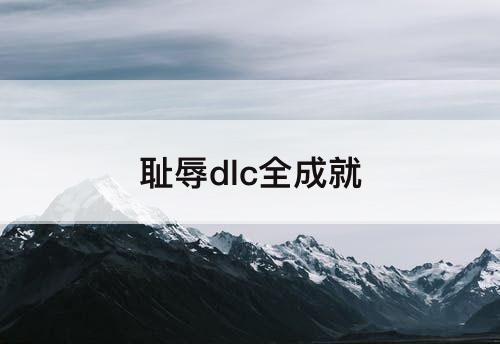 耻辱dlc全成就