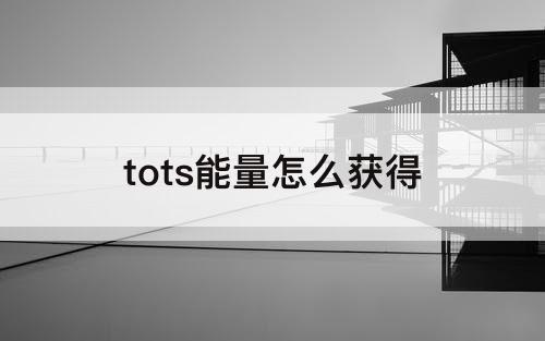 tots能量怎么获得
