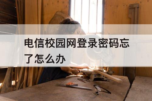 电信校园网登录密码忘了怎么办