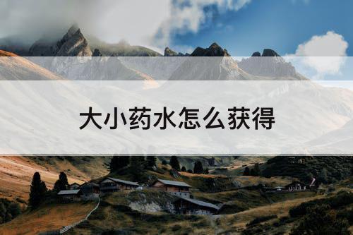大小药水怎么获得