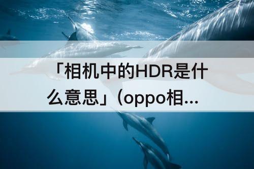 「相机中的HDR是什么意思」(oppo相机中的hdr是什么意思)