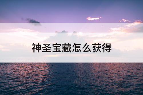 神圣宝藏怎么获得