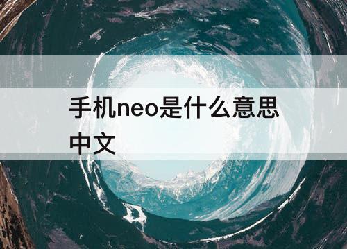 手机neo是什么意思中文