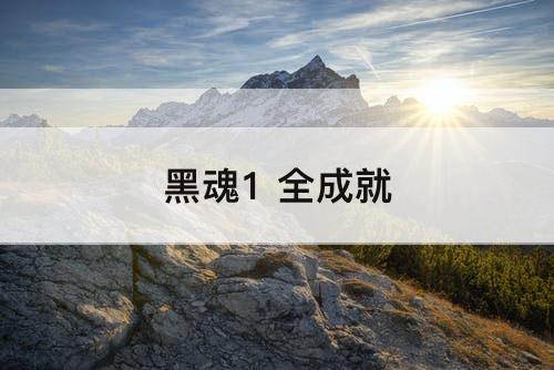 黑魂1 全成就