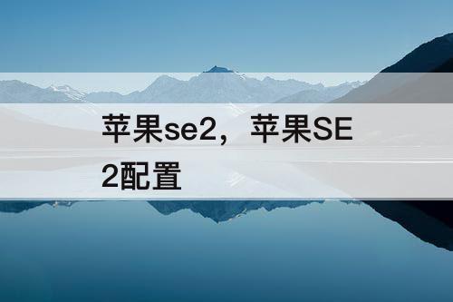 苹果se2，苹果SE2配置