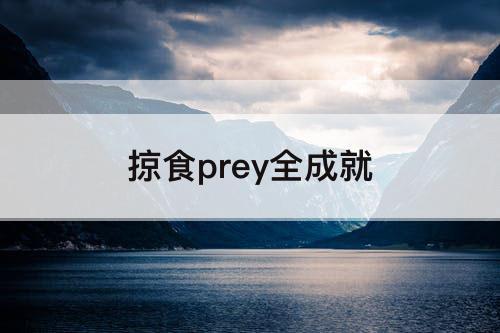 掠食prey全成就