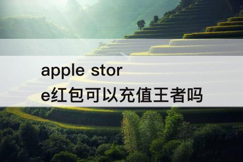 apple store红包可以充值王者吗