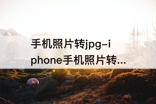 手机照片转jpg-iphone手机照片转JPG