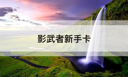 影武者新手卡