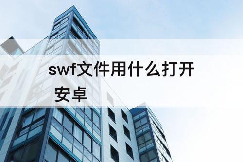 swf文件用什么打开 安卓