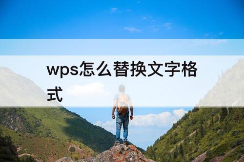 wps怎么替换文字格式