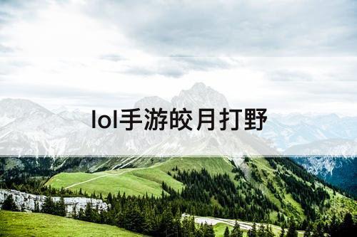 lol手游皎月打野