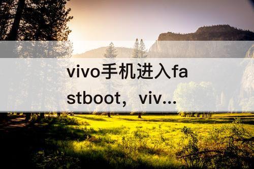 vivo手机进入fastboot，vivo手机进入fastboot怎么退出