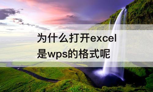 为什么打开excel是wps的格式呢