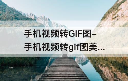 手机视频转GIF图-手机视频转gif图美图秀秀