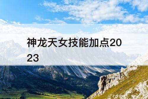 神龙天女技能加点2023