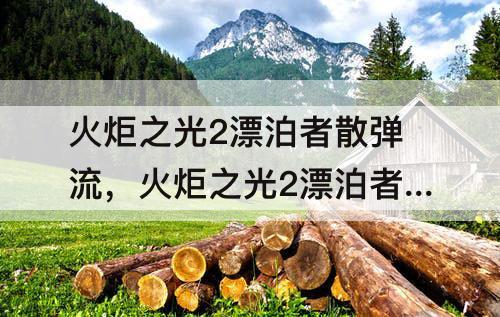 火炬之光2漂泊者散弹流，火炬之光2漂泊者散弹流攻略