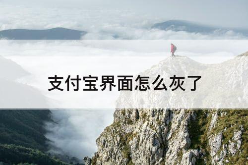 支付宝界面怎么灰了