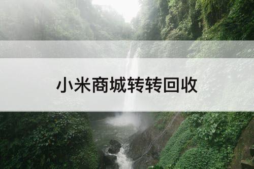 小米商城转转回收