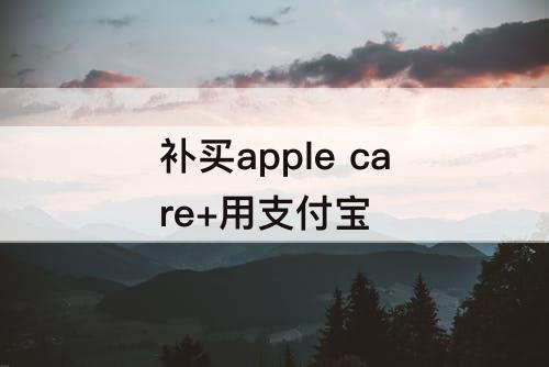 补买apple care+用支付宝