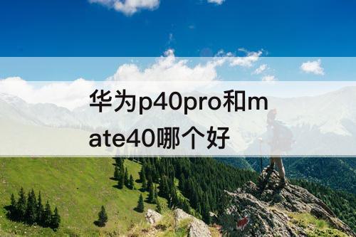 华为p40pro和mate40哪个好