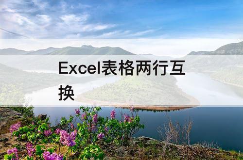 Excel表格两行互换