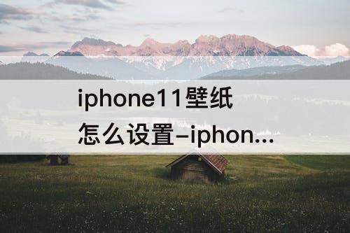 iphone11壁纸怎么设置-iphone11壁纸怎么设置合适大小