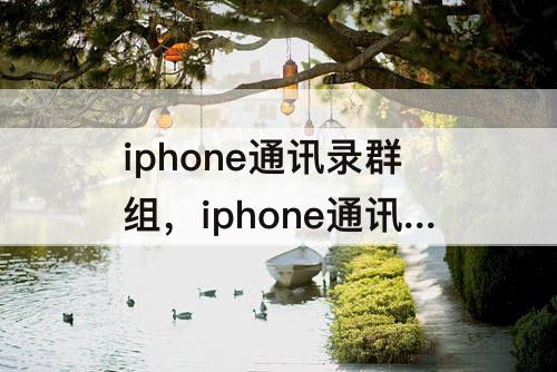 iphone通讯录群组，iphone通讯录群组没有了