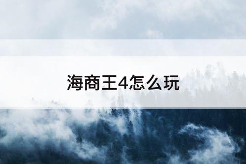 海商王4怎么玩