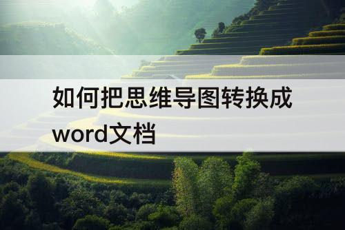 如何把思维导图转换成word文档