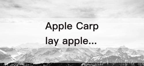 Apple Carplay apple carplay怎么安装软件