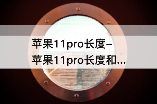 苹果11pro长度-苹果11pro长度和宽度是多少