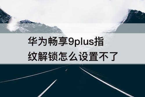 华为畅享9plus指纹解锁怎么设置不了